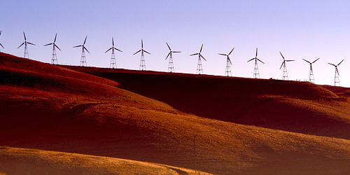 Wind turbines in California