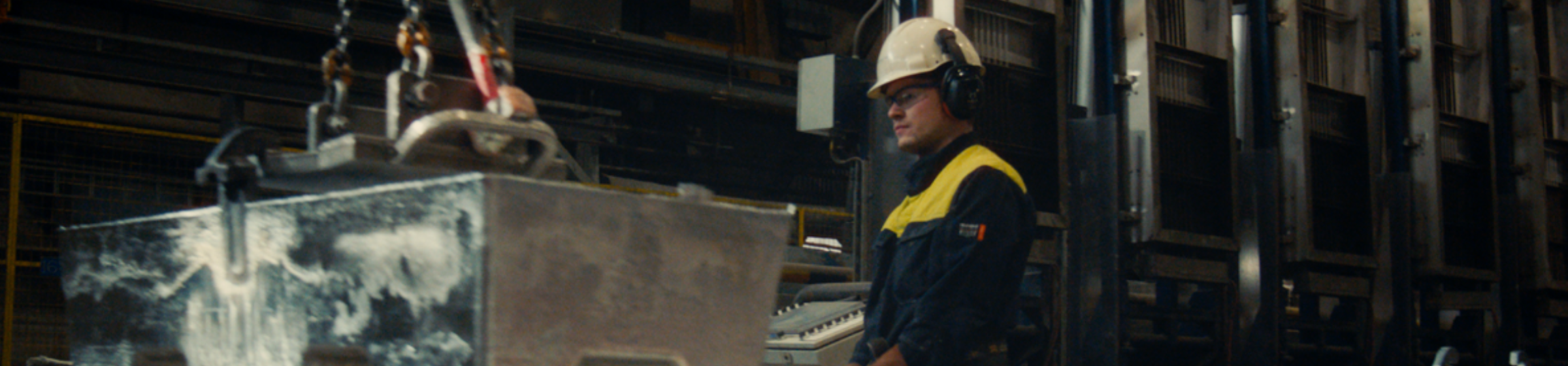 Man works in a production facility