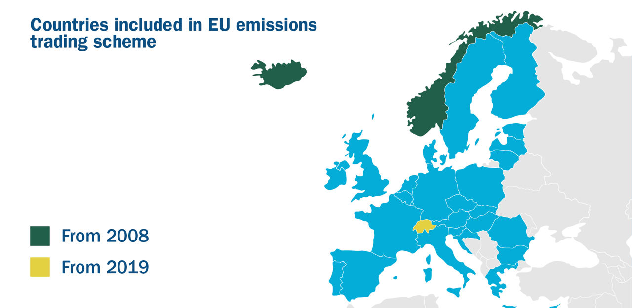 Countries in EU emission trading scheme